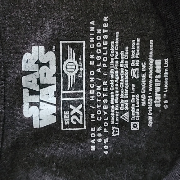 Star Wars Graphic Short Sleeve T-Shirt Size 2X - Picture 4 of 7
